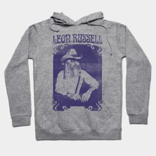 Leon Russell /// Retro Vintage Faded Look Fan Art Design Hoodie